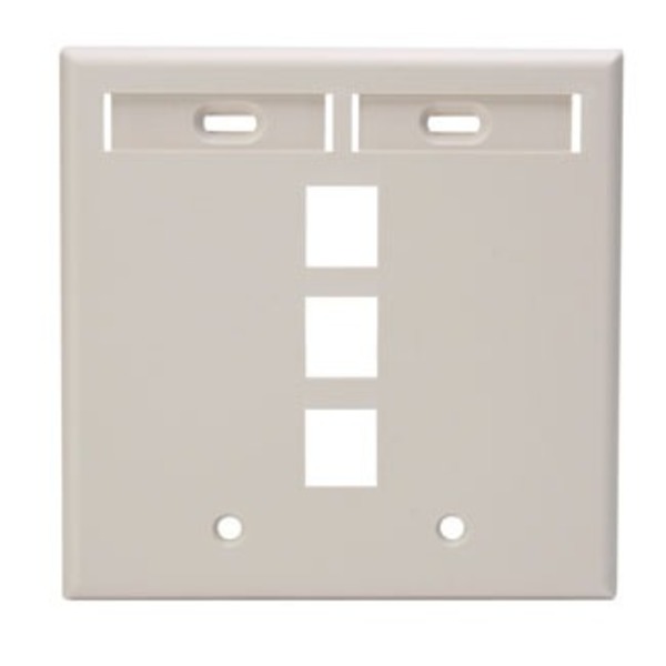 Leviton Number of Gangs: 2 High-Impact Plastic, Light Almond 42080-3TP